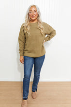 Load image into Gallery viewer, Zenana Bundled Up Full Size Round Neck Sweater
