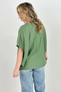 Easel Dolman Sleeve Loose Fit Tunic