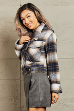 Load image into Gallery viewer, HYFVE Put In Work Semi Cropped Plaid Shacket
