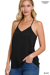 Zenana Adjustable Strap V-Neck Cami Top