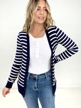 Load image into Gallery viewer, Zenana Striped Snap Button Cardigan
