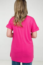 Load image into Gallery viewer, Zenana &quot;Simply Spring&quot; Ribbed V-Neck High-Low Hem Top with Side Slits
