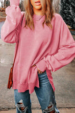 Load image into Gallery viewer, Dropped Shoulder Round Neck Long Sleeve Blouse  ** 5-10 business day shipping! **
