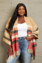 Load image into Gallery viewer, e.Luna Plaid Shawl Poncho Cardigan
