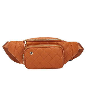 The Amber Bag: Rhombus Pattern Crossbody Waist Bag 3 Colors (Only Ships to US)