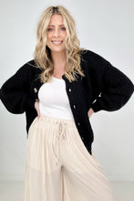 Load image into Gallery viewer, Zenana &quot;Perfectly Poised&quot; Solid Balloon Sleeve Button Front Cardigan
