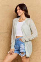 Load image into Gallery viewer, OOTD Cozy Era Cable Sweater Cardigan in Light Green
