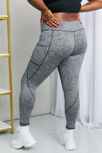 Load image into Gallery viewer, Rae Mode Full Size Heathered Wide Waistband Yoga Leggings
