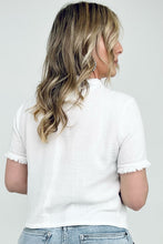 Load image into Gallery viewer, Gilli Frayed Short Sleeve Top
