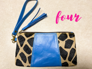 Genuine Hair on Hide candy color clutches