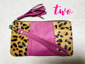 Genuine Hair on Hide candy color clutches