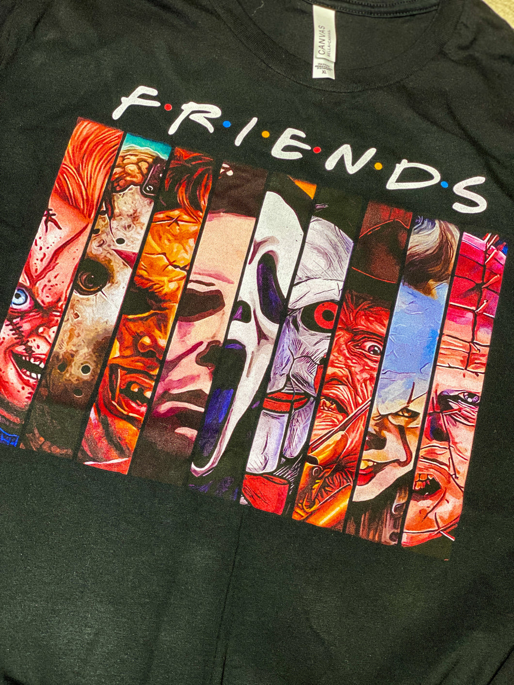 FRIENDS horror films graphic tee