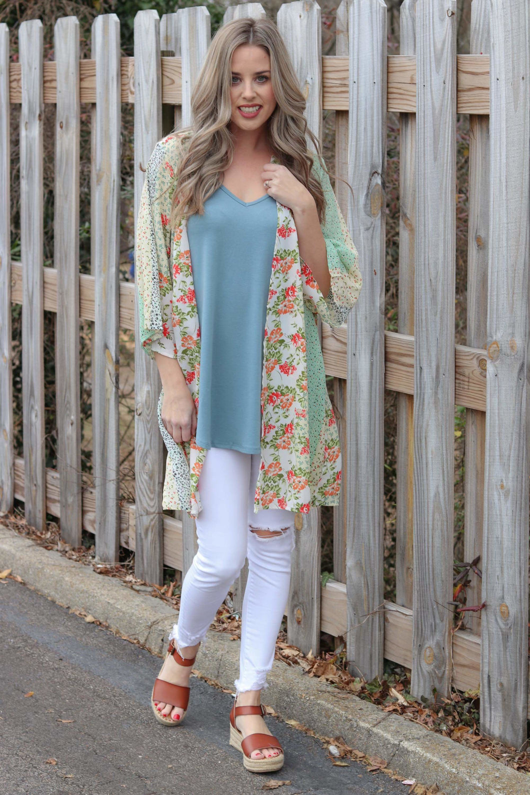 Blooming beauty kimono cardigan